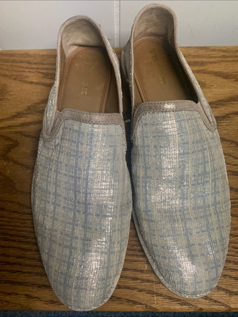 Trask Metallic Woven Slip On Shoes Size 9.5
